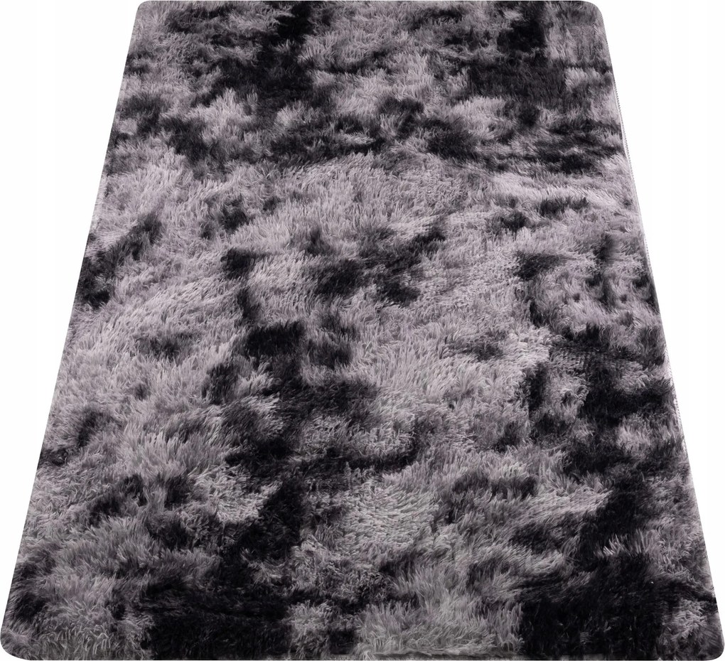 Shaggy Szőnyeg Szürke 160X220 Puha Plüss Csúszásgátló Hosszú Sörtékkel