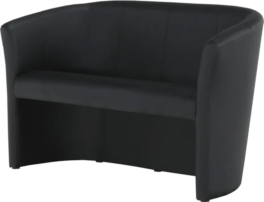 Klub duplafotel, fekete textilbőr, CUBA