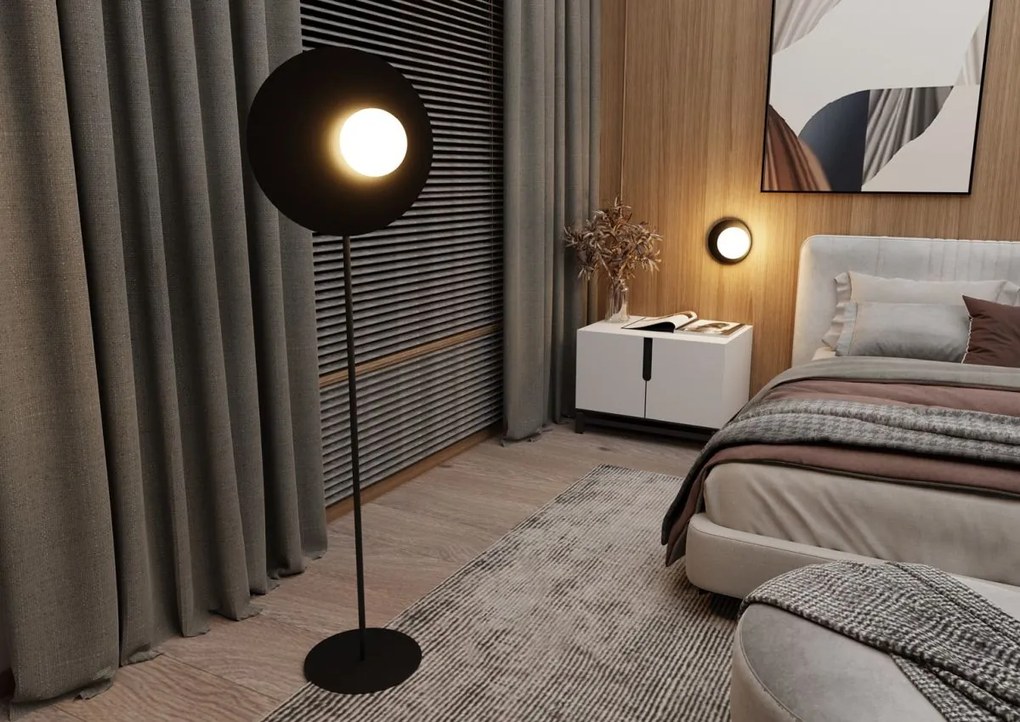 Emibig modern állólámpa oslo fehér fekete emi1187/lp