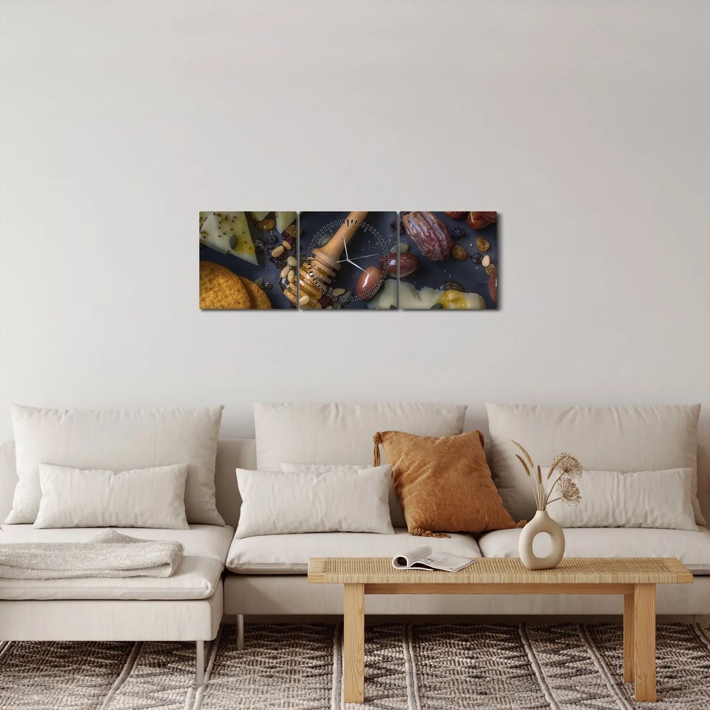 Kép szárított gyümölcsökkel (órával) (90x30 cm)