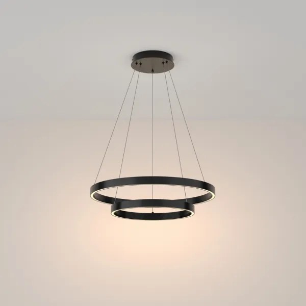 Maytoni MOD058PL-L55B3K - LED Csillár zsinóron RIM LED/61W/230V átm. 60 cm fekete