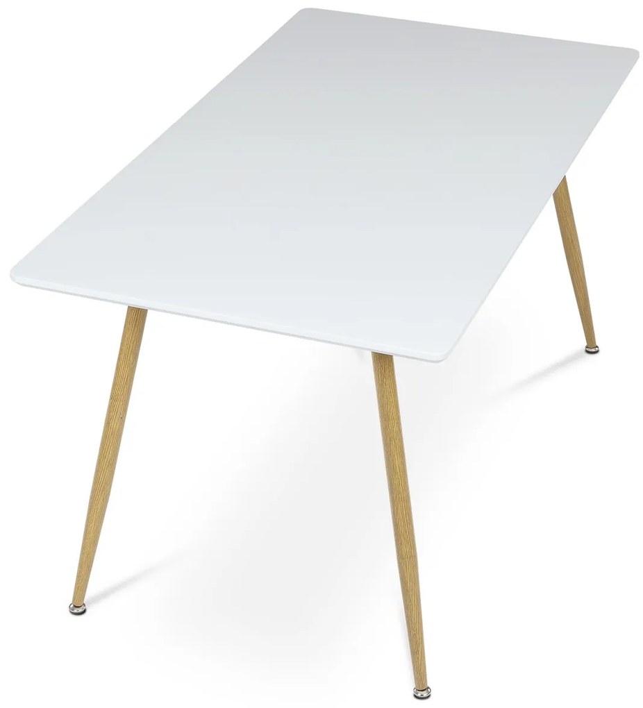 Étkezőasztal 140 x 80 cm, fehér