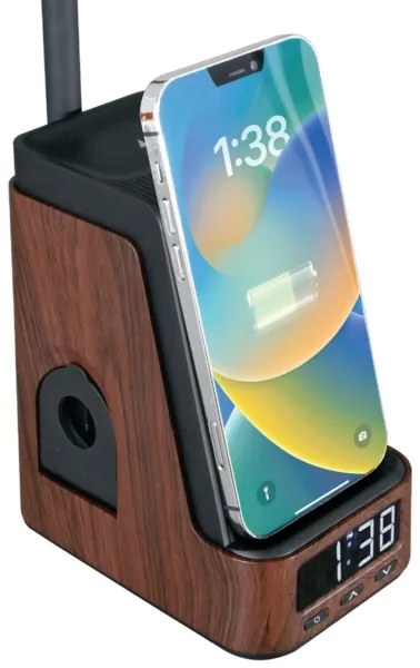 Immax 08999L - LED+CCT dimmelhető asztali lámpa vezeték nélküli QI töltővel IDEAL LED/8W/230V barna