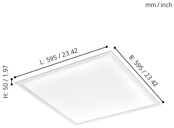 Eglo 32813 - LED Mennyezeti lámpa SALOBRENA LED/40W/230V