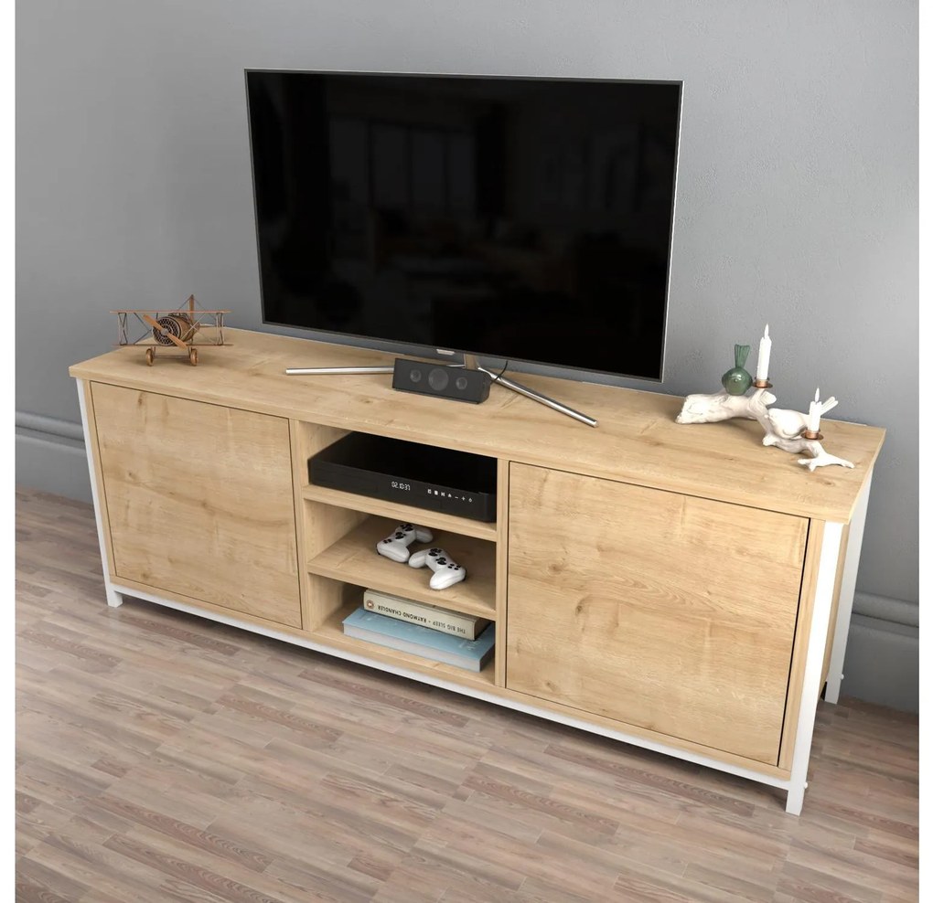 TV asztal Otosello (fehér + tölgy). 1107343