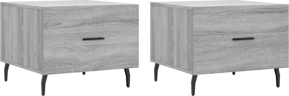 vidaXL 2 db szürke sonoma szerelt fa dohányzóasztal 50 x 50 x 40 cm
