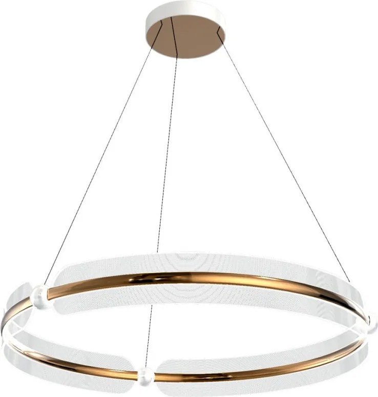 ITALUX 5900644337683 FARIS Modern Led Függesztett Lámpa Fehér, Arany LED IP20
