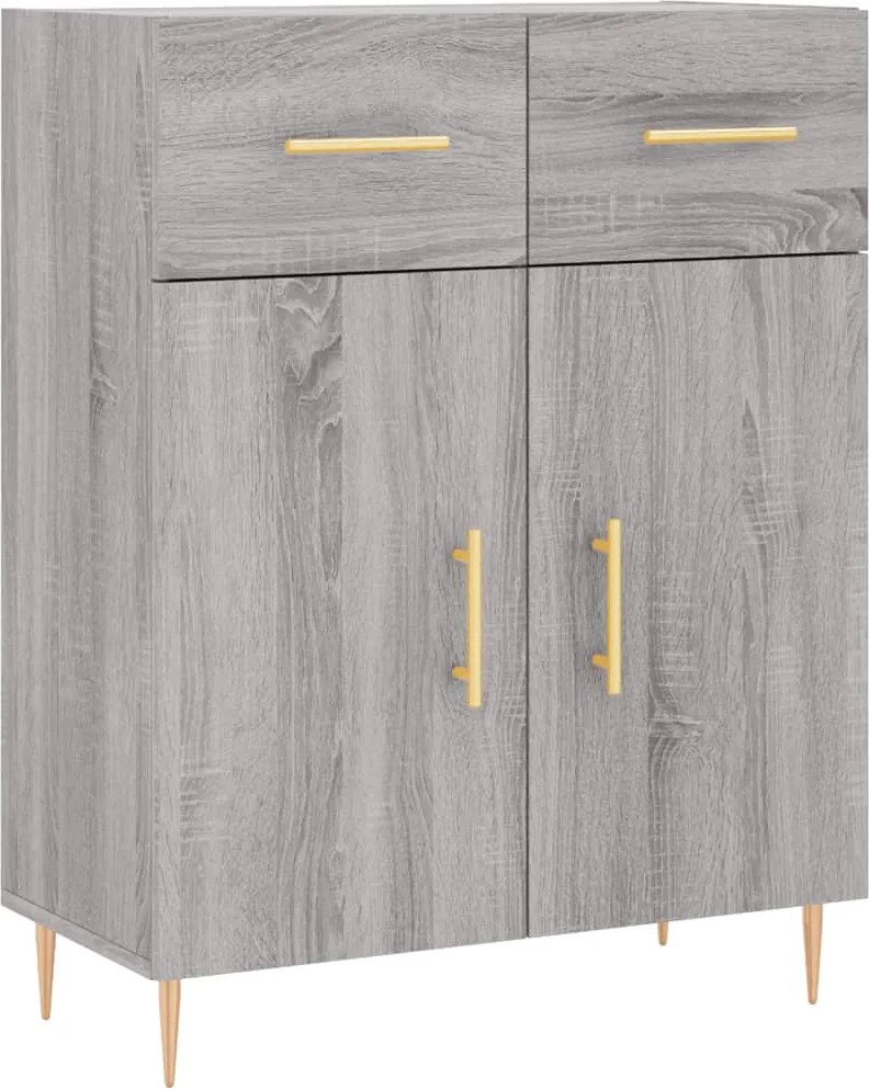 vidaXL szürke sonoma színű szerelt fa tálalószekrény 69,5 x 34 x 90 cm