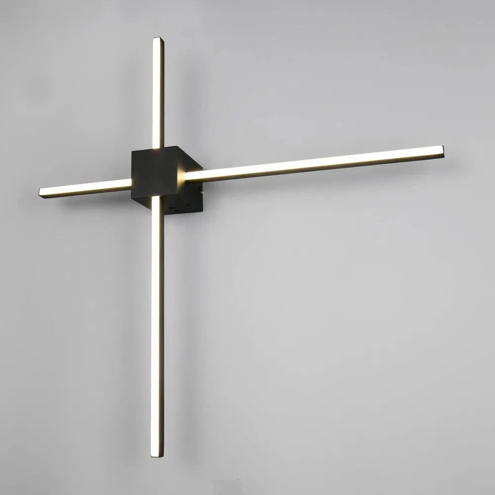 Matt fekete LED dimmelhető fali lámpa Cassino – Trio