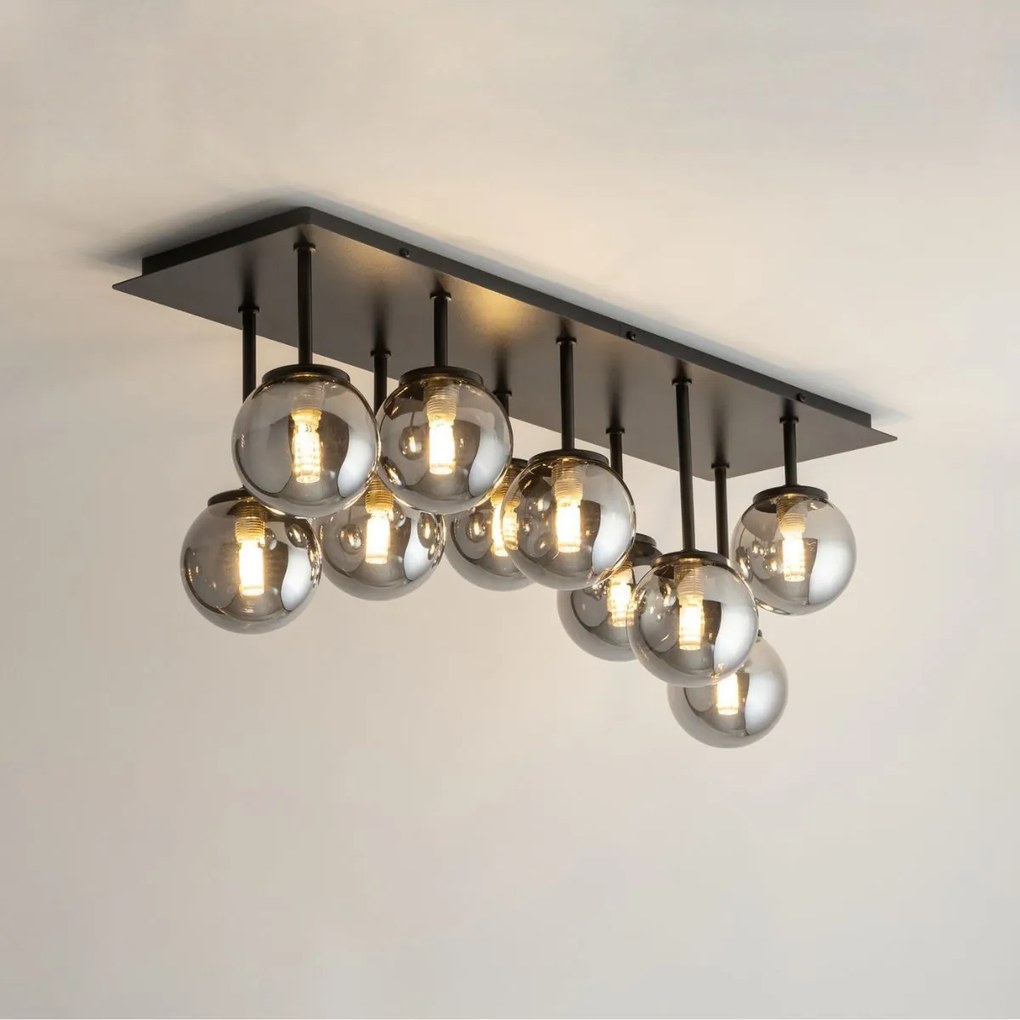 Sigma lighting modern mennyezeti lámpa tulia fekete szürke sig33492