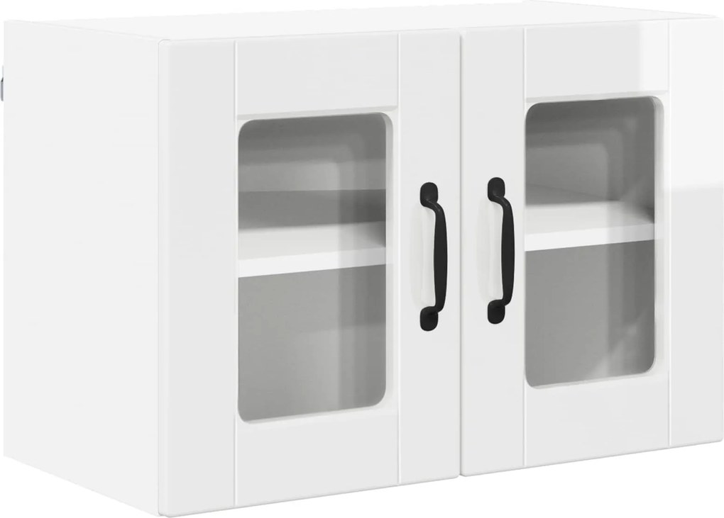 vidaXL Konyhaszekrény Magas Fényű Fehér 60 x 31 x 40 cm Faanyag