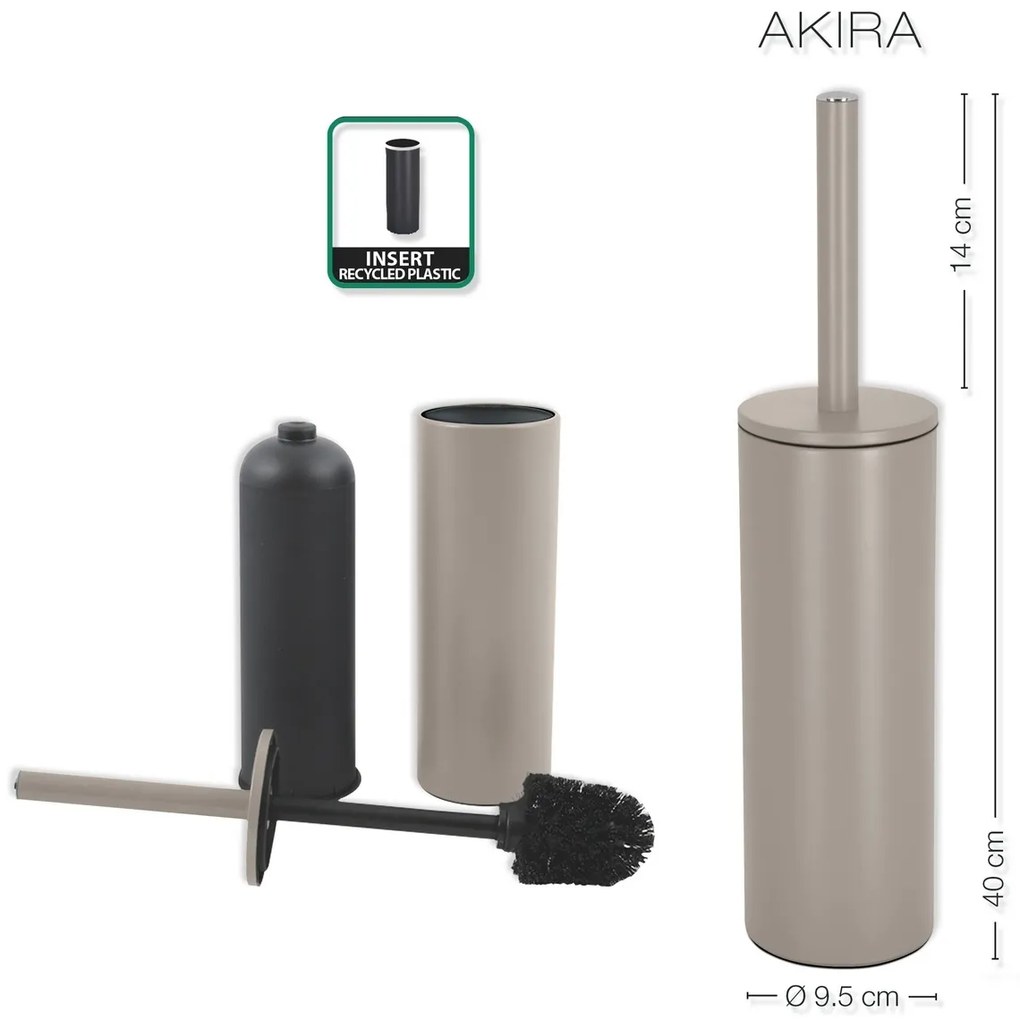 Spirella WC kefe Akira, matt szürkésbarna