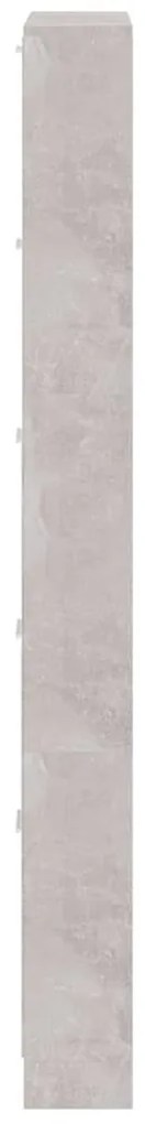 betonszürke szerelt fa cipőszekrény 59 x 17 x 169 cm