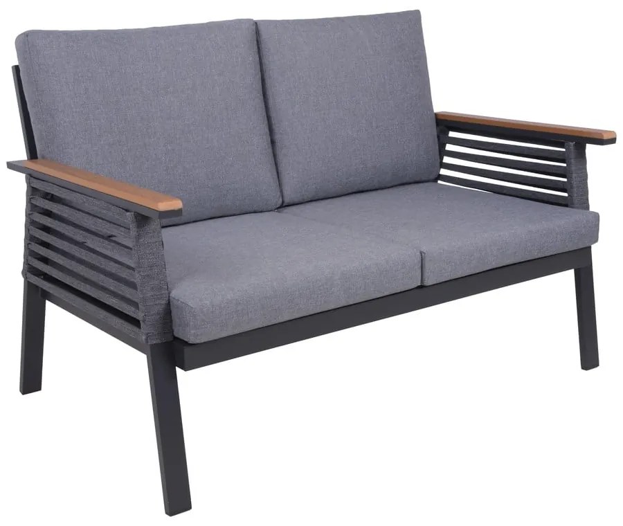 Sötétszürke alumínium négyszemélyes kerti lounge szett Denia – Garden Pleasure