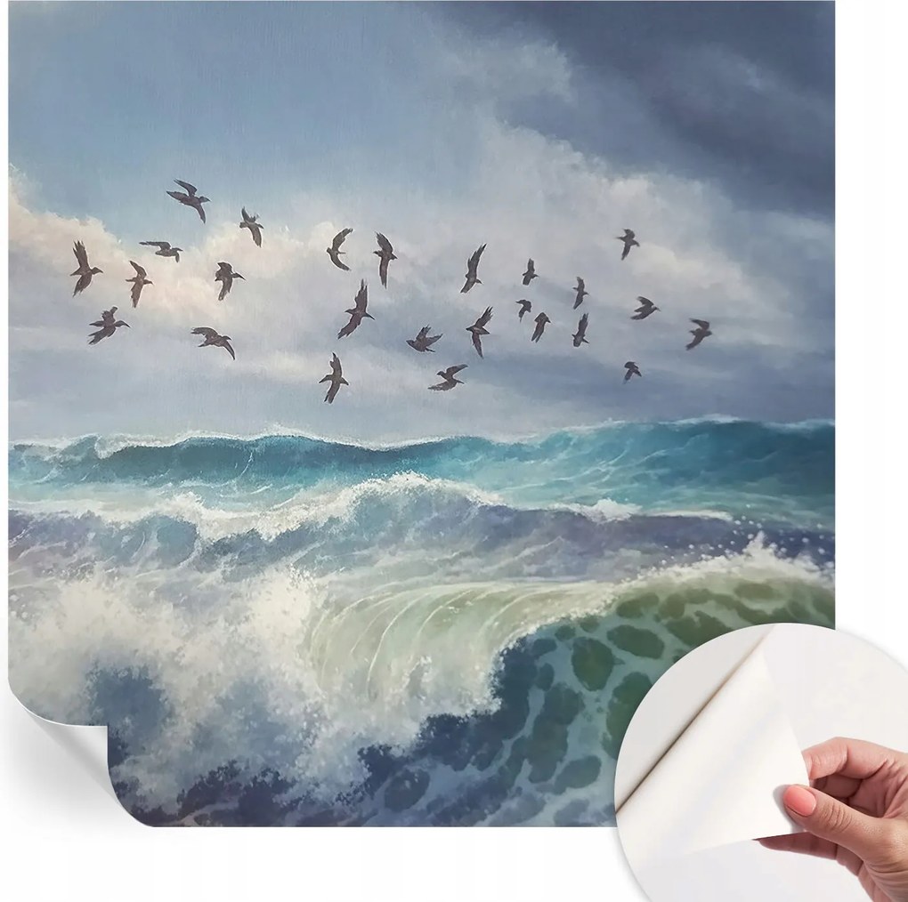 Design fali fotótapéta Öntapadós Tengeri hullámok 250x250 cm