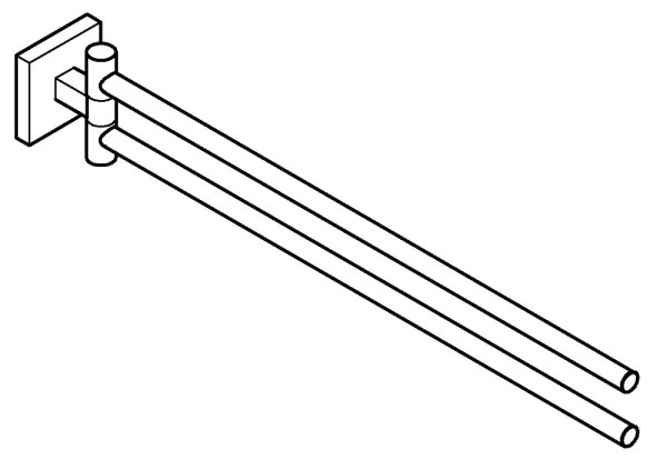 GROHE 409762430 - START CUBE törölközőtartó, 438 mm, fekete