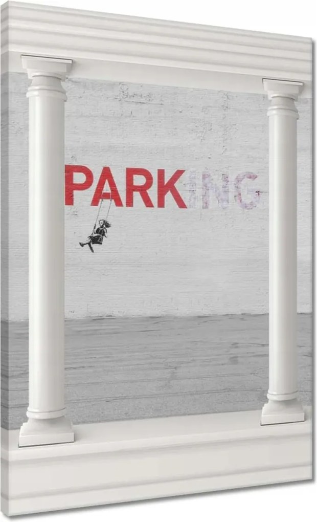 Vászonkép 50x70 Banksy Parkoló