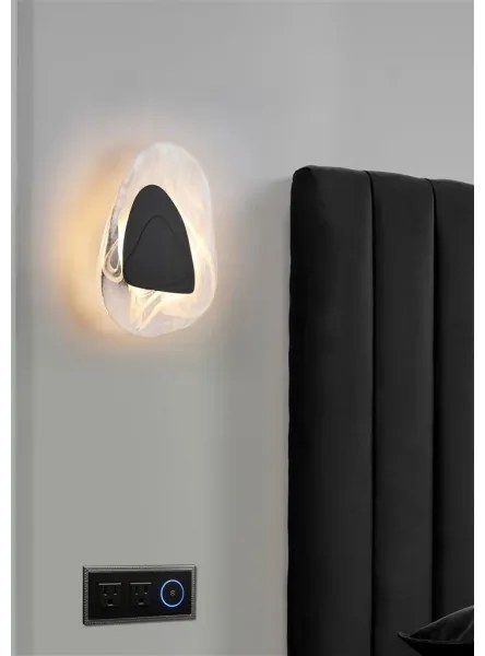 Searchlight 32983BK - DESTINY LED fali lámpatest LED/8W/230V fekete