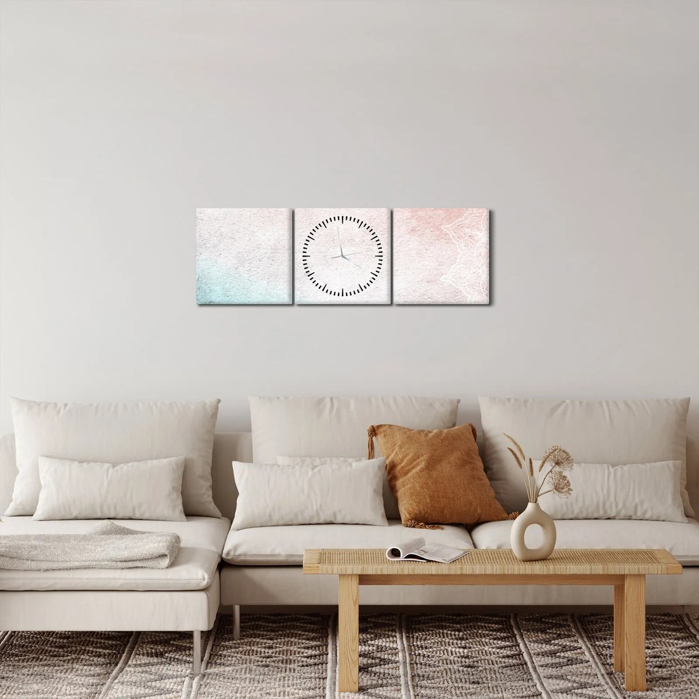 Kép - Mandalák a falban 2 (órával) (90x30 cm)