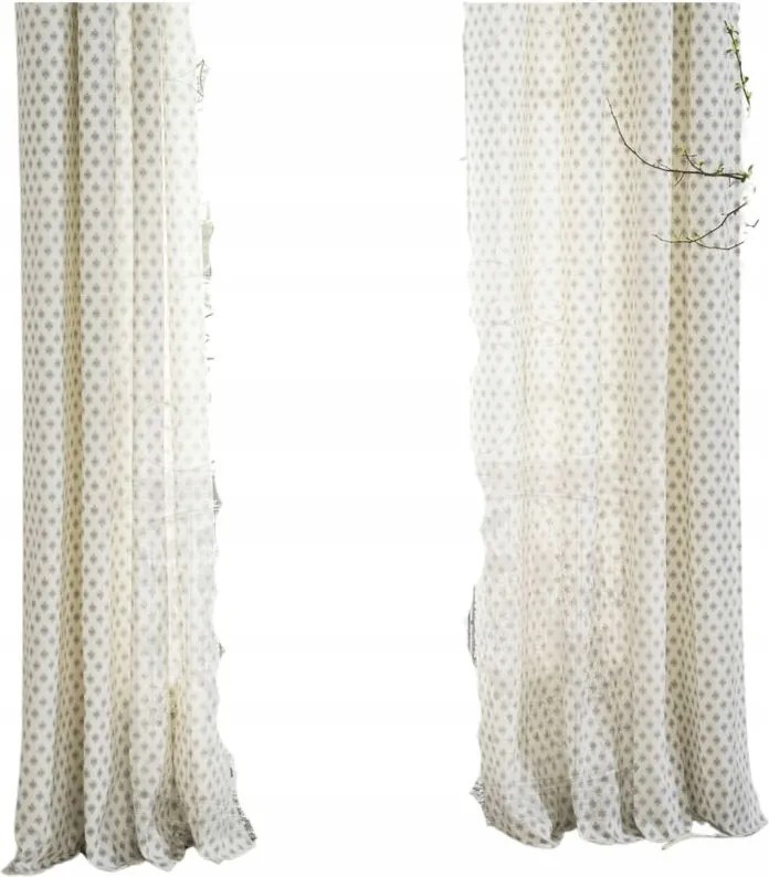 Függöny könnyű áttetsző mintával 140 x 260