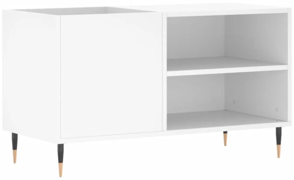 fehér szerelt fa hanglemezszekrény 85x38x48 cm