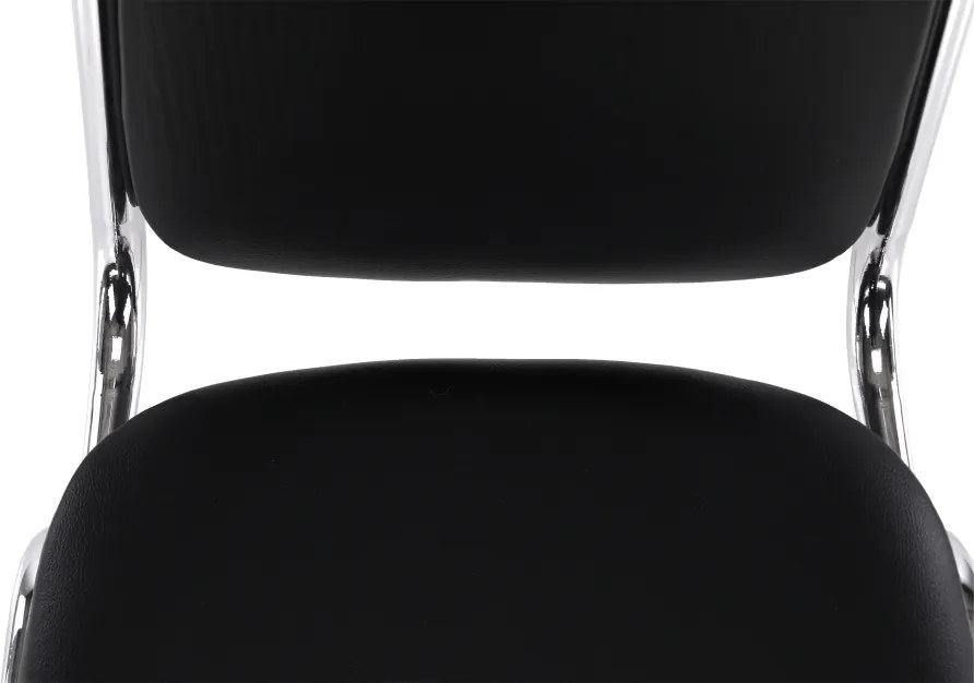 Szék tárgyalóterembe, fekete textilbőr, ZEKI