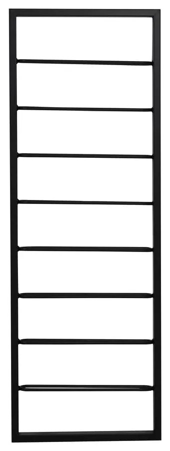 Fekete fali fém bortartó polcos állvány 42x120x6 cm Macaben – Light &amp; Living