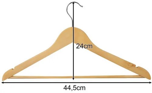 Ruhaakasztó 10db - fa Ruhhy 24492