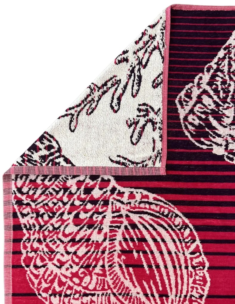 Ischia lila-narancs strandtörölköző