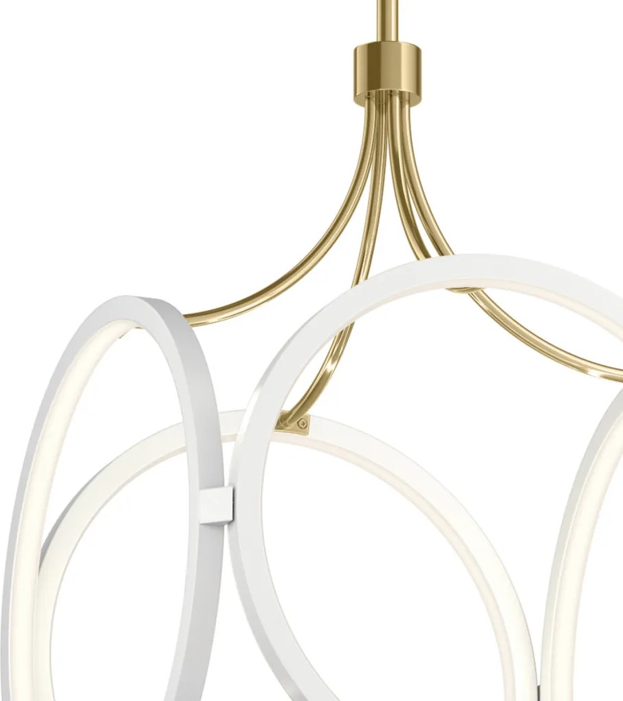 ELSTEAD QN-CIRI-P-WH CIRIR Modern Led Függesztett Lámpa Fehér, Pezsgő Arany LED IP20