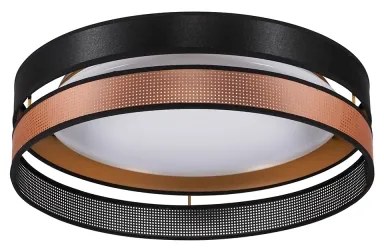 Duolla-LED Mennyezeti lámpa ROLLER DUO SHINY LED/24W/230V átm. 45 cm fekete/réz