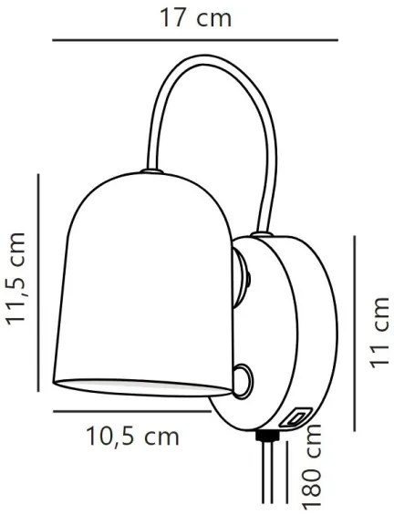 DFTP by Nordlux - Fali spotlámpa ANGLE 1xGU10/25W/230V fekete