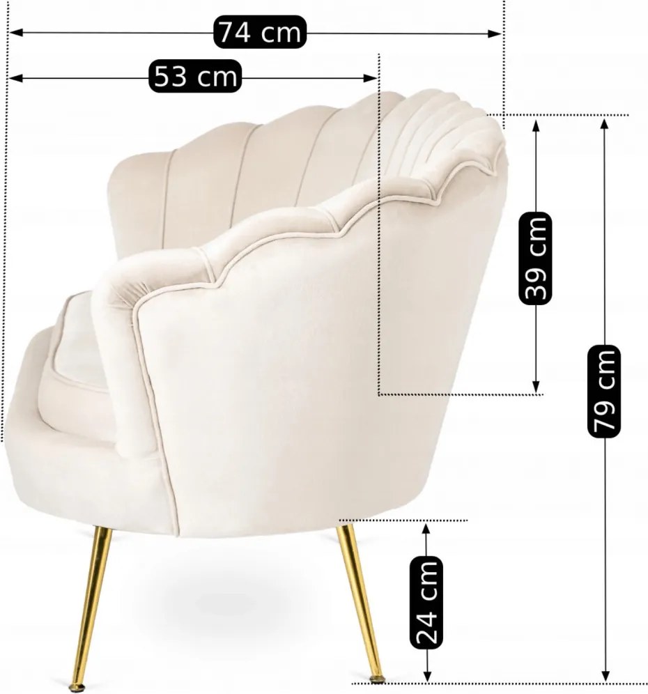 Sofa ZENDAYA Kremowa