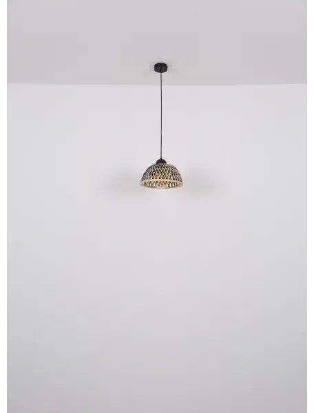 Globo 15767H1 - Csillár zsinóron COLLY 1xE27/15W/230V bambusz