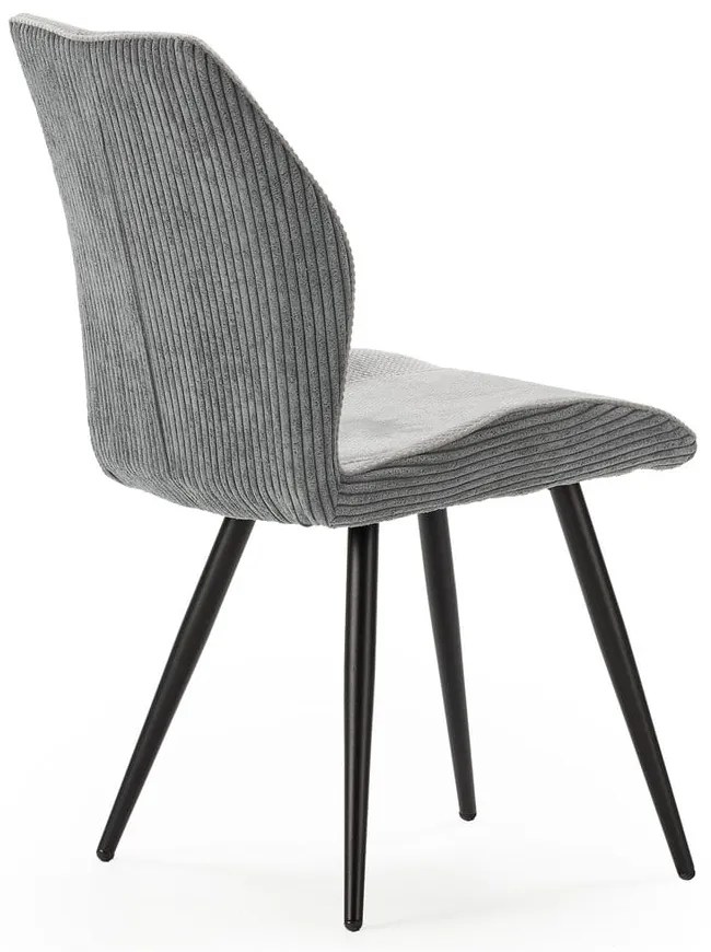 Világosszürke kordbársony étkezőszék szett 2 db-os Adaya – Marckeric