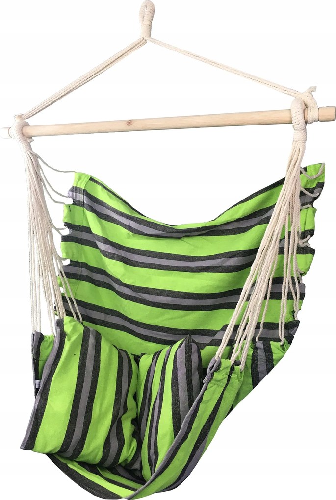 Sedco Swing függő hintaszék párnákkal, szürke/zöld