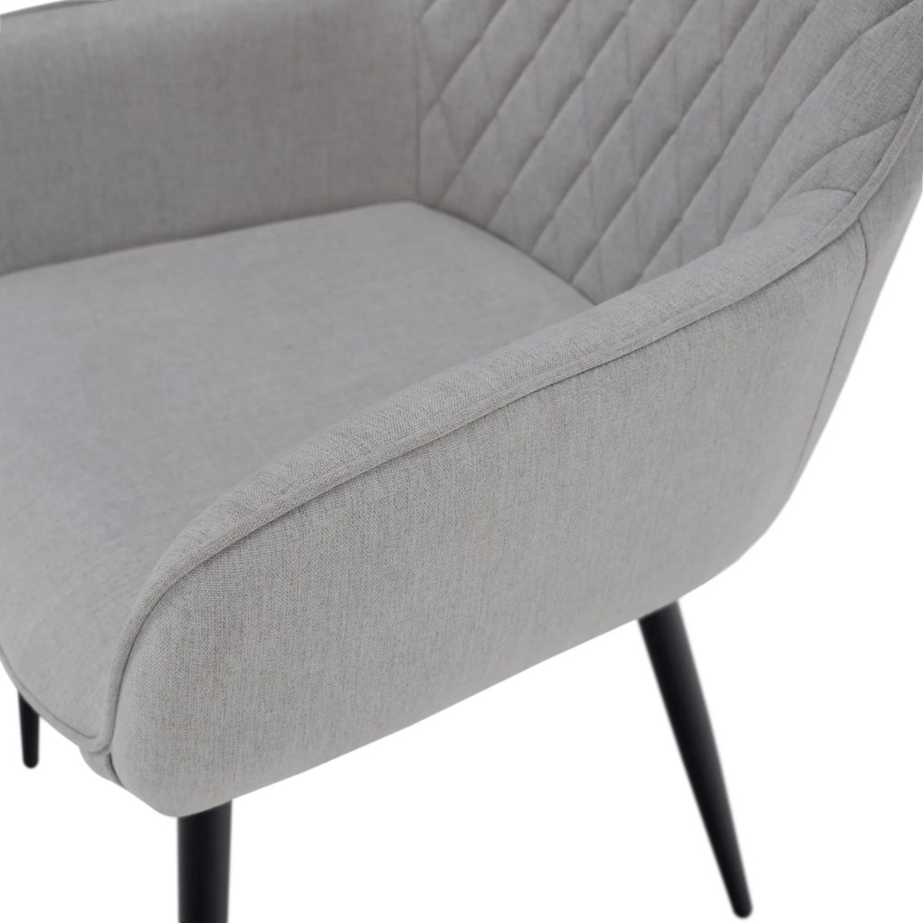 Design fotel, világosszürke/fekete, OSKOR