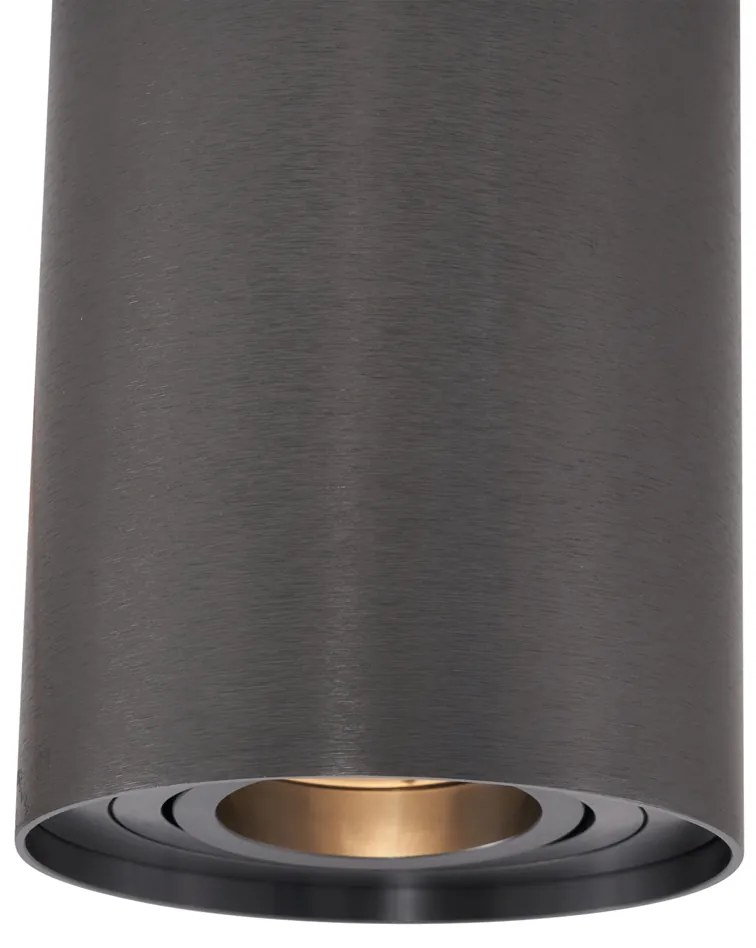 Modern, dönthető GU10-es beépíthető spotlámpa, fegyverfüst színű, 50 mm - Rondoo Up