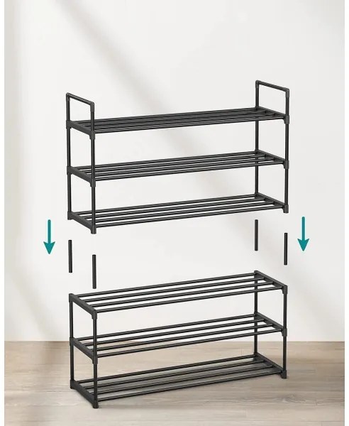 ALVORO cipőtároló fekete