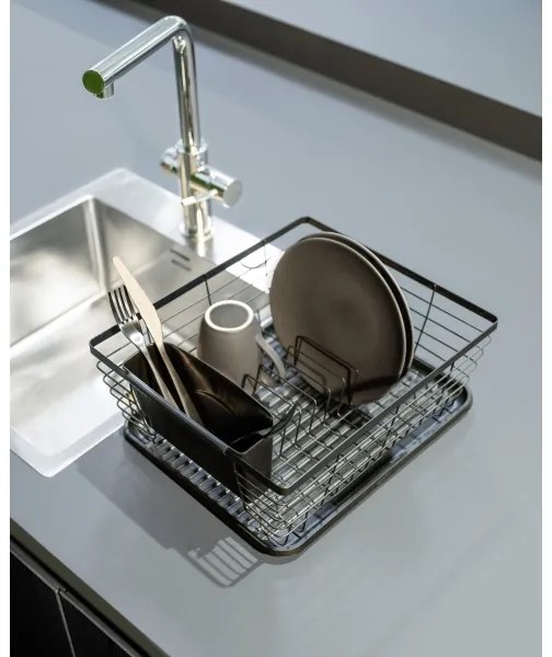 WENKO 54766100 - Edénycsepegtető BLACK OUTDOOR KITCHEN 36x30 cm fekete/fekete