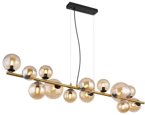 Globo 56135-13H - LED csillár kábeles felfüggesztéssel RIHA 13xG9/3,5W/230V sárgaréz