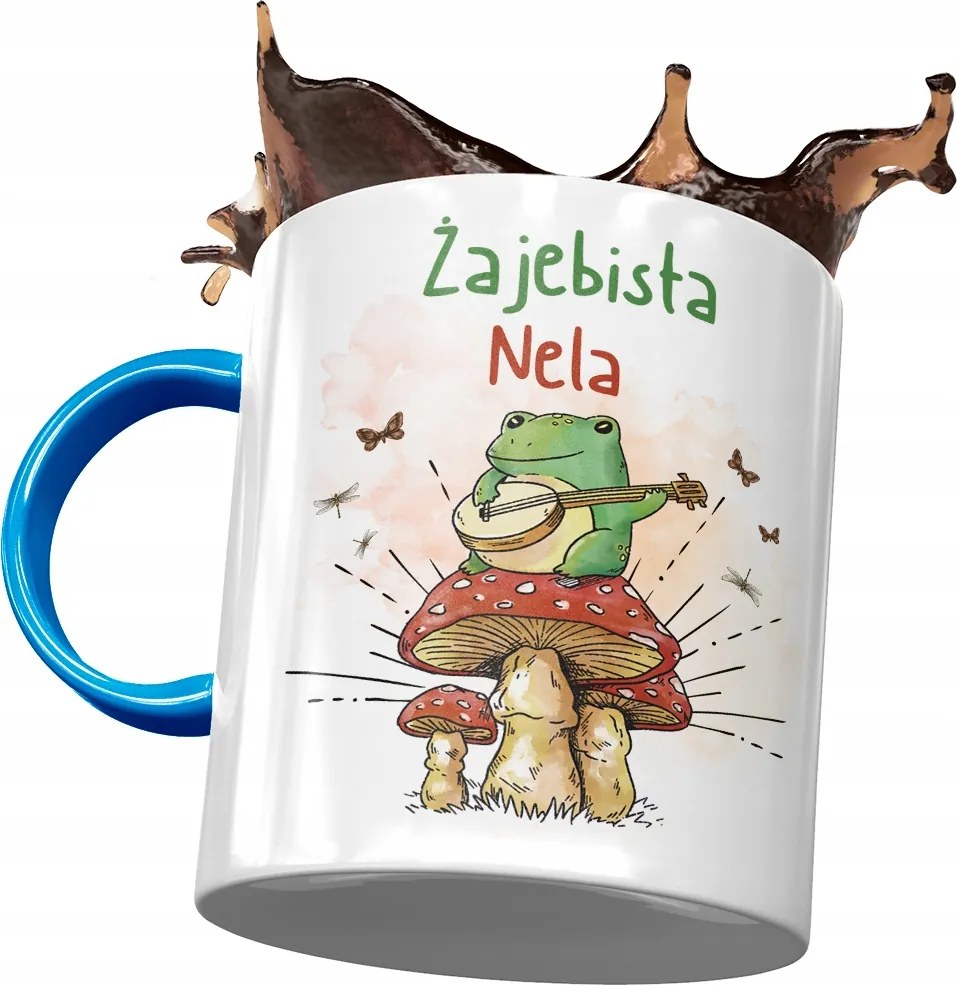 Kék Bögre Neli Feleség Barátnő Ajándék Nyomtatott Fotóval