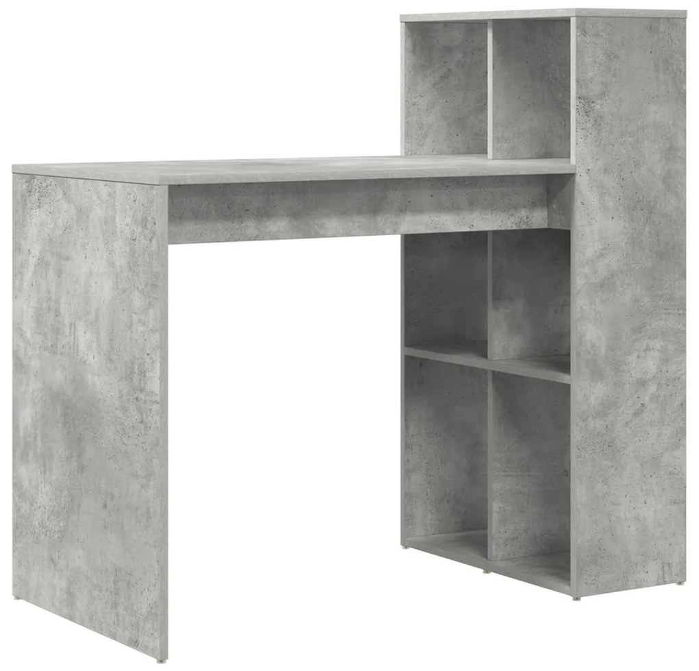 Íróasztal Beton szürke Mérnöki fa betonfelülettel Közepes
