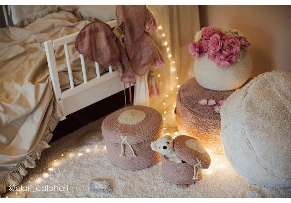 Krémszínű mosható kézi szövésű pamut gyerek szőnyeg 140x200 cm Kim – Lorena Canals