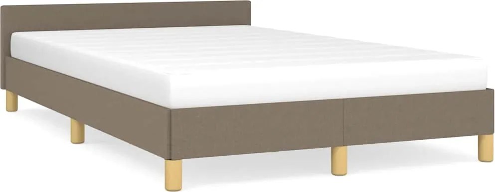vidaXL tópszínű szövet ágykeret matrac nélkül 120x200 cm