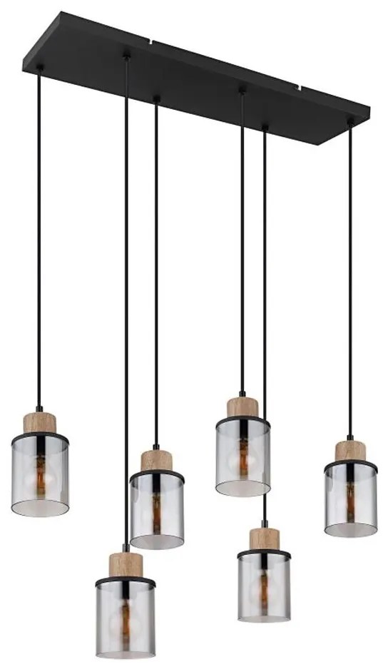 Globo 15707-6H - Csillár zsinóron REID 6xE27/15W/230V