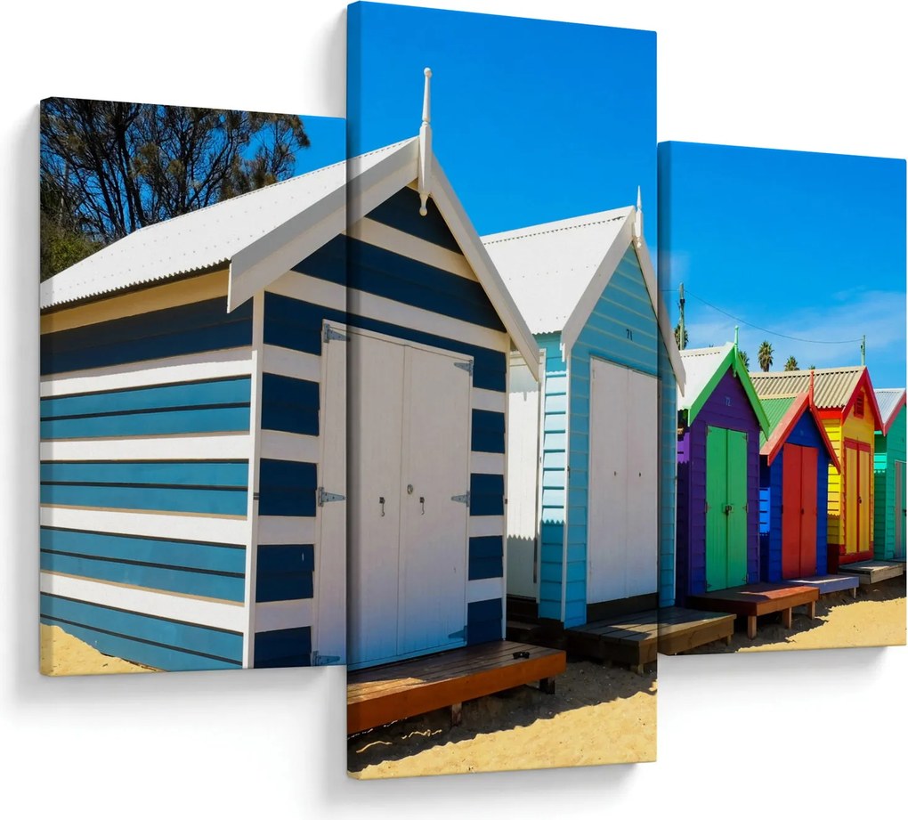 Kép - Brighton Beach, Melbourne, Ausztrália (90x60 cm)
