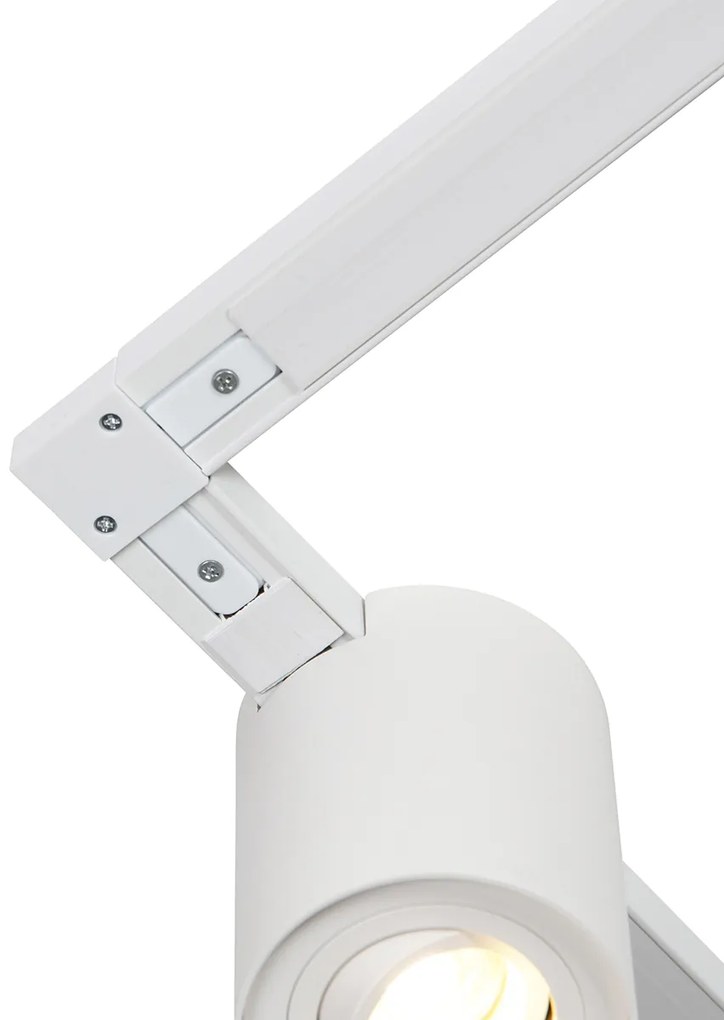 Modern fehér sínrendszer 5 spotlámpával, 1 fázisú - Rondoo Up