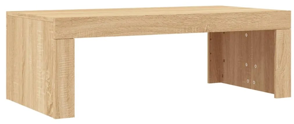 sonoma tölgy színű szerelt fa dohányzóasztal 102 x 50 x 36 cm