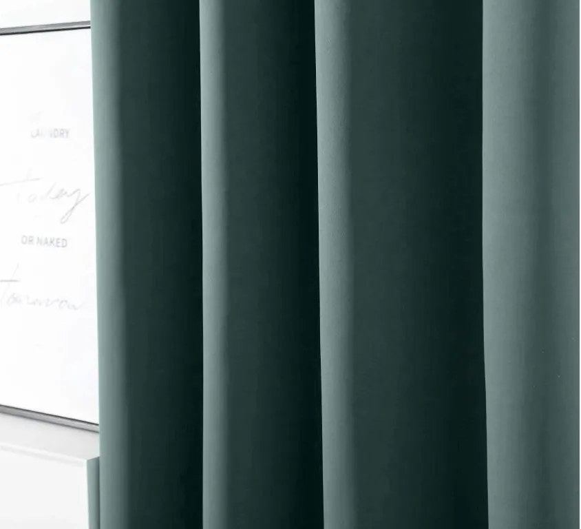 Türkizkék OXFORD függöny 140x250 cm Felfüggesztés: Hullámos sínszalag